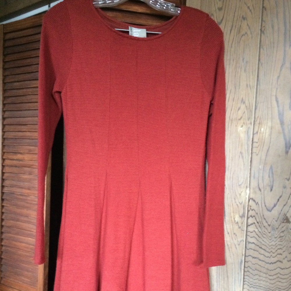 Anthropologie Dolan Rust Long Sleeved Dress